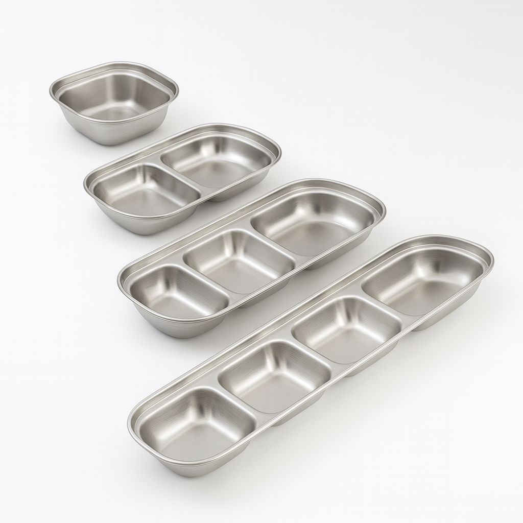 Bandeja com Divisões em Aço Inoxidável